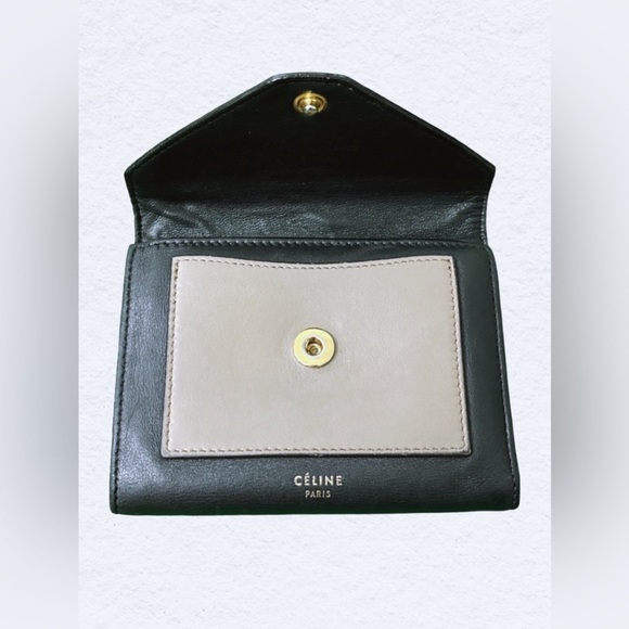 Celine Tricolor Compact Wallet with dustbag - Picture 5 of 16